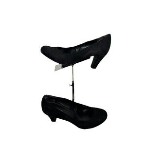 ARIZONA JEAN CO AZ MISTER Black Faux Suede Pumps Heels 3" Size 7.5 Excellent